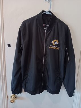 NFL LA Rams Super Bowl Black Team Apparel Mens Jacket Size L